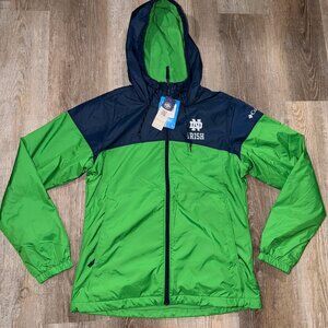 Columbia Flash Forward Jacket Womens Small Notre Dame Fighting Irish Windbreaker